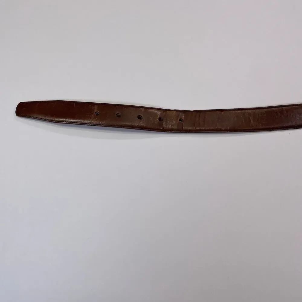 Brooks Brothers Genuine Leather Belt Men’s 42 Brown Made In Italy 1.25”